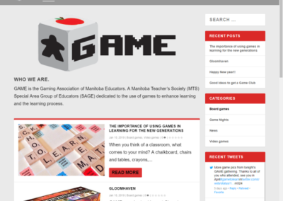 Game to Learn Website